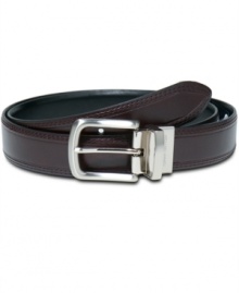 This Tommy Hilfiger leather belt will add classic style to your office or after-hours look.