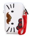 Stay connected with your favorite feline with this adorable Hello Kitty phone wallet, featuring fun graphic, signature detailing and detachable wristlet strap. It's all you need when dashing out the door.