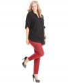 Land one the season's hottest trends with DKNY Jeans' plus size skinny jeans, flaunting a sexy python-print! (Clearance)