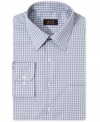 Square off in your dress wardrobe with this check shirt from Tasso Elba.