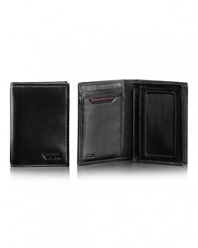 Soft, full-grain Napa leather brings a luxurious touch to your every day with this superior card case by Tumi, gusseted for increased storage and durability.