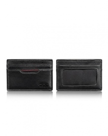 Soft, full-grain Napa leather brings a luxurious touch to your every day with this superior slim card case by Tumi.