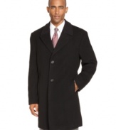 Top off your look with sophisticated, streamlined style of this Izod overcoat.