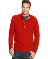 Perfect for the transition to cold-weather wear, this sweater from Tommy Bahama has plenty of sharp style.