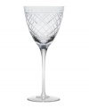 An intricate bias check pattern on crystal adds sparkling sophistication to an elegant evening.