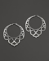 With a subtle baroque feel, John Hardy's intricate sterling silver earrings lend timeless style.