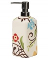 Hand painted with folksy florals, the Jardine soap dispenser by Eva Mendes delivers colorful fresh-for-spring style to casual kitchens.