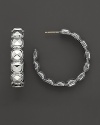 Sterling silver hoop earrings from the Lagos Silver Rocks Collection.