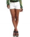 Pair Baby Phat's five-pocket hot shorts with your number one platform heels for a look that thrives on white heat!