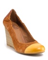 Eclipse autumn's brilliant foliage in these mixed-media wedges from Lucky Brand.