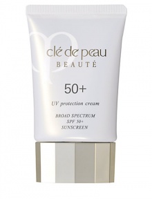 Advanced-performance daily sunscreen that helps prevent signs of photo aging while enhancing the natural beauty and suppleness of the skin. It's feather-light, non-greasy texture dries to a matte finish. Perfect for use under makeup. Made in Japan. 1.7 oz.