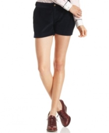 Let your gams out to play this fall in a pair of corduroy shorts perfectly suited for brisk temps!