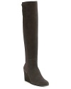 Soft, stretchy suede flatters endlessly--and lengthens legs. Pair Stuart Weitzman's long, lean boots with bodycon dresses.