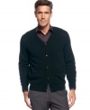 Make the last layer a sophisticated one with this Geoffrey Beene cardigan sweater.