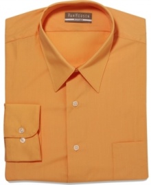 Add some citrus punch to your work wardrobe. This dress shirt from Van Heusen is the update you've been looking for.