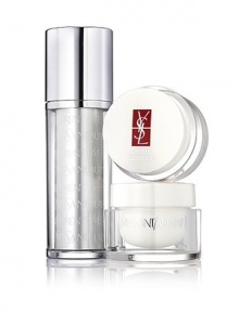 Smooth, firm and nourish your skin with the magic of Yves Saint Laurent's ultimate anti-aging skincare, Temps Majeur. Decadently luxurious and deeply replenishing, Temps Majeur creme and eye cream work wonders to correct visible signs of aging, to restore and maintain exceptional, youthful radiance. Contains: Temps Majeur Serum Concentrate, Temps Majeur Eye Cream and a deluxe sample of Temps Majeur Creme. 