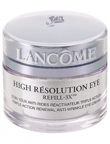 This exclusive Refill-3X complex helps boost the synthesis of the three natural skin fillers--collagen, hyaluronic acid and elastin in the eye contour. Immediately, the eye contour appears smoother and more luminous. 0.5 oz. 