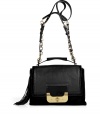 A smaller version of the must-have Harper bag, this Diane von Furstenberg features trend-right style and a convenient tablet pocket for girls on the go - Front flap with turn-lock closure, tassel detail, dual shoulder strap with chain detail, back logo detail, back tablet pocket - Perfect for a lunch meeting or travel