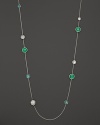 Ippolita Seafoam Wonderland Sterling Silver Lollipop Station Necklace in Seafoam, 40