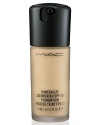 A fluid foundation that blends the natural light-reflecting properties of micro-minerals with a smooth satin finish. Provides a low-to-medium buildable coverage with a skin-flattering, slightly luminous look. Helps make your skin appear, radiant, healthy, re- energized. Contains vitamins A, C and E to help nurture and condition the skin. Provides everyday broad spectrum UVA/UVB SPF 15 sun protection. Long-wearing. Good for all skins. Especially suitable for normal-dry skins.