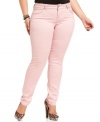 Land a super-cute look with Celebrity Pink Jeans' plus size colored skinnies-- they're so on-trend!