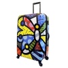 For the art enthusiast, and someone who appreciates the bold patterns and colors that are trademarks of Romero Britto's artwork. This is a must have luggage set for the trendy traveler. This light weight, hard-side collection is durable, and splashed with world renowned pop artist Romero Britto's trendy patterns.