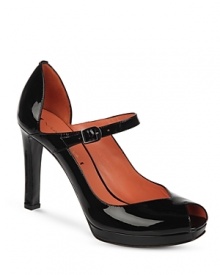 Mary Jane styling is all grown up in these sophisticated, sculpted Via Spiga platform pumps.