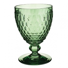 Since 1748, families the world over have turned to Villeroy & Boch for fine European porcelains. Today, they design a wealth of stemware to complement the Villeroy & Boch style. Boston Green is a heavy crystal glassware pattern with short stems. Boston Stemware also available in Clear, Blue, and Red. Also available are the double old fashioned glass and highball glass.