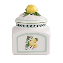 This cheerful Villeroy & Boch collection combines authentic French garden designs that easily mix and match to create a charming display for your table. A perfect complement to your tabletop, this classic spice canister is accented with a whimsical porcelain lemon and painted motif.