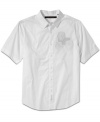 Break away from boring weekend wear with this big and tall short-sleeved oxford from Sean John.