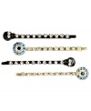 Symbolically stylish. Skulls and evil eye symbols embellish these chic bobby pins from RACHEL Rachel Roy. Made in gold tone mixed metal and adorned with glittering glass accents, they'll add an edgy effect to your favorite hairdo. Approximate length: 2-1/4 inches.