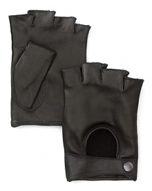 Warm and soft with cashmere lining, these gloves keep your fingers available for texting.