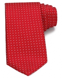 Enhance your office attire with the classic elegance of Canali. Featuring a pleasurably simple pattern in rich red.