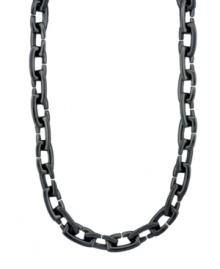 Seal your style with a kiss. Vince Camuto's sweet Kiss necklace embraces a rich metallic shimmer with  hematite tone mixed metal links. Approximate length: 30 inches.