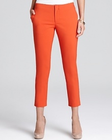 Modernize your 9-to-5 style with these vibrantly-hued VINCE CAMUTO pants. Accentuate the cropped length with nude heels and rise to new heights of office chic.