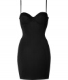 Super sultry black slim fitted jersey slip with bra by Kiki de Montparnasse - Add that special sexy something to your outfits with this flattering slip- Figure-hugging fit with a built-in bra for extra support - Wear underneath a skin-tight dress or on its own with a bold shouldered blazer and platforms