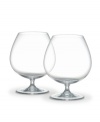 Treat your brandy and cognac in the style it deserves with this classically shaped pair of vintage inspired glasses. A clean, elegant design that suits the modern lifestyle. Simple enough for everyday use, it also complements fine china and silver.