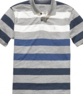 Follow the lines. This Izod shirt is a crisp, clean classic.