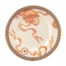 Dynasty, the newest pattern from Wedgwoods Expressive collection is uniquely designed with an archival Chinese Dragon motif and elegant Greek key border. Bone china.