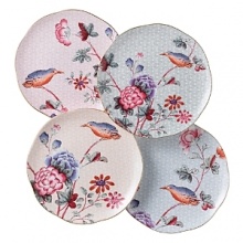 Step into a delightful garden party with Wedgwood's whimsical Cuckoo collection. Inspired by nature, these richly accented plates add a flourish of color to your table with sophisticated and lively style.