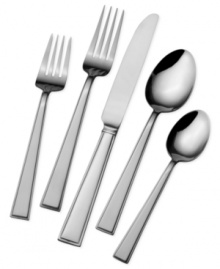 Straight-up cool, the Surf flatware set combines clean lines and defined edges in casual stainless steel. A great go-to for every day, from International Silver.