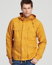 Woolrich Hooded Cargo Rain Jacket