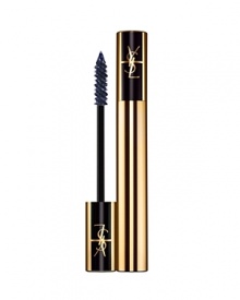 A daring new interpretation of beautiful eyes now in a beautiful deep indigo shade. Glamorous volume, bold length, voluptuous curl and dramatic styling: MASCARA SINGULIER dares to do everything. A unique innovation by Yves Saint Laurent, the mascara brush combines the technology of a traditional brush with the structure of a molded brush, to increase the performance of the formula: structured in an elliptic way, the multi-dimensional bristles ensure Haute Couture precision and dress the lashes evenly from root to tip. By coating the root of the lashes with mascara like a stroke of eyeliner, the brush creates a unique and intense new type of separation. Volumizing micro-spheres thicken the lashes, with Pro-vitamin B5 to protect, nourish, and reinforce of the lashes' structure. Like hair extensions, nylon micro-fibers extend the lashes. A high performance curling wax helps style the lashes for an ideal curve.