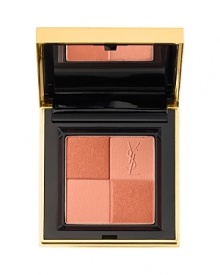 Dress up your cheeks with in a sensual flush of color and light with this ultra-chic compact. The two powder textures, matte and satiny, seamlessly blend to capture light and create a radiant veil of color on your cheeks. Incredibly versatile, this blush colors, contours and highlights to create any effect from natural to glamorous. The beautifully blendable formula contains Self-adapting Pigments that capture and transform lights intensity into a vibrant color source that complements any complexion. Remarkably silky texture blends beautifully for buildable, custom color.