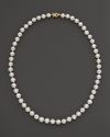 Cultured, freshwater pearl necklace.