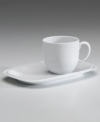 This versatile saucer lets you have your coffee and small snack on the same plate. This white dinnerware and dishes set was crafted with the fresh, simple elegance of the Denby White Squares collection. Measures 9 x 6.5.