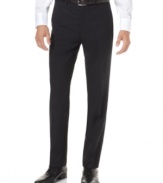 This sophisticated flat front pant offers a subtle style and a comfortable feel.