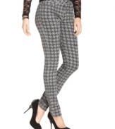 With a houndstooth print, these Else Jeans coated-denim skinny jeans are perfect for a stylish spin on menswear!