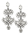 Brilliant and beautiful. The Givenchy brand is synonymous with glamour, and these stunning chandelier earrings are no exception. Crafted in hematite tone mixed metal, they sparkle with glittering glass accents. Approximate drop: 2 inches.