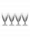 As durable as they are stunning, Sparkle iced beverage glasses shine bright in dishwasher-safe crystal with a shooting star cut. Faceted stems add extra refinement to a dazzling set from Marquis by Waterford.